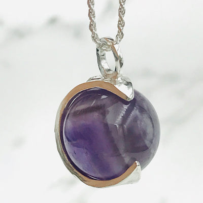 Colgante Luna Creciente - Amatista