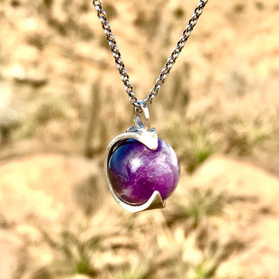 Colgante Luna Creciente - Amatista