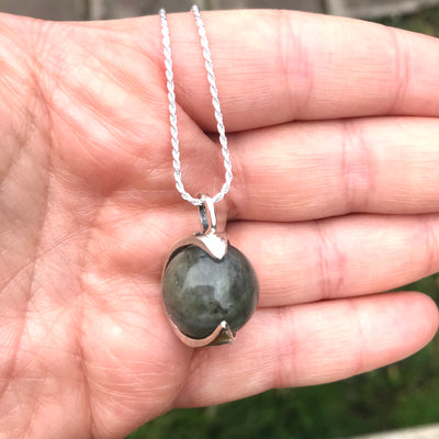 Colgante Luna Creciente Labradorita