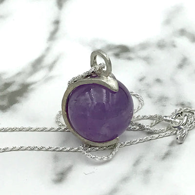 Colgante Luna Creciente - Amatista