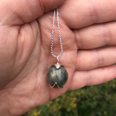 Colgante Luna Creciente Labradorita