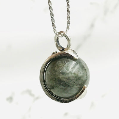 Colgante Luna Creciente Labradorita