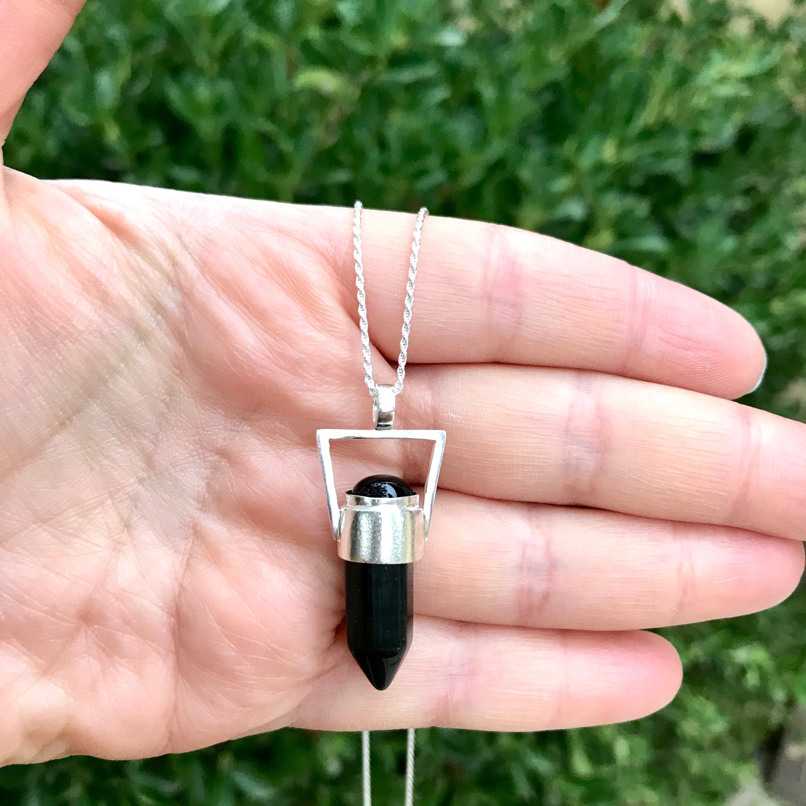 Colgante Geo Moon Ónix