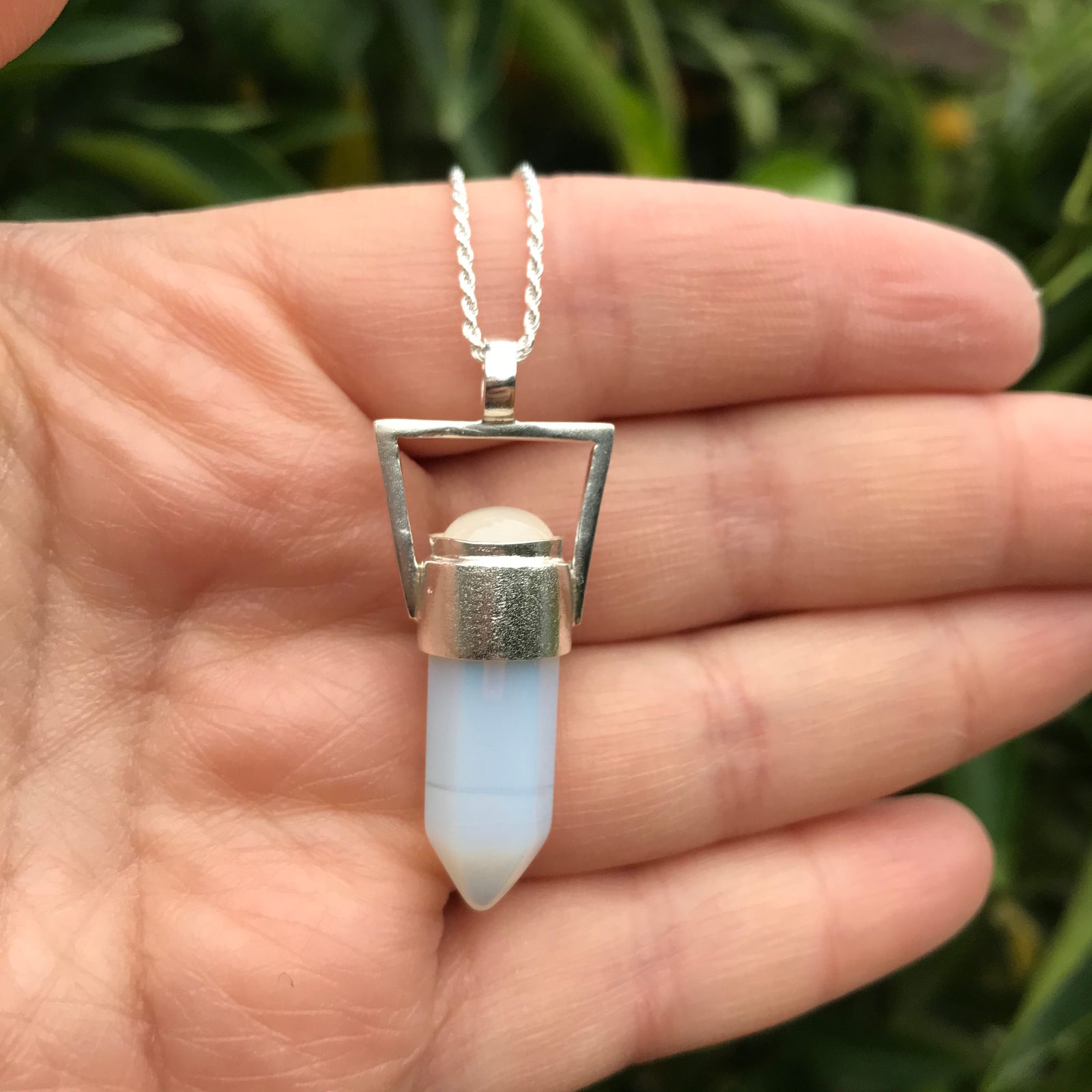 Colgante Geo Moon Opalina