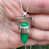 Colgante Geo Moon Jade Verde