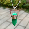 Colgante Geo Moon Jade Verde