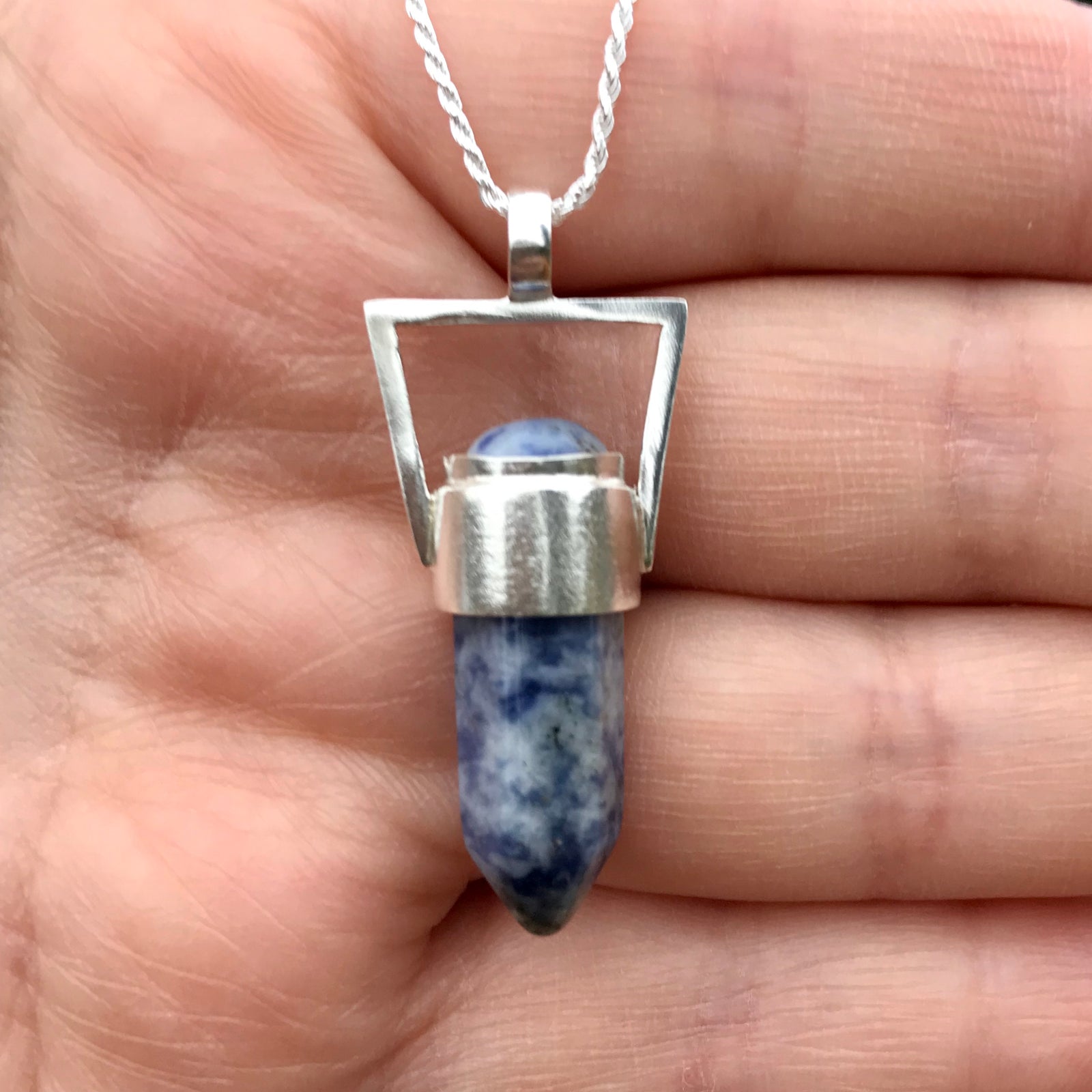 Colgante Geo Moon Sodalita