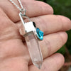 Colgante Geo Classic Cristal Aguamarina