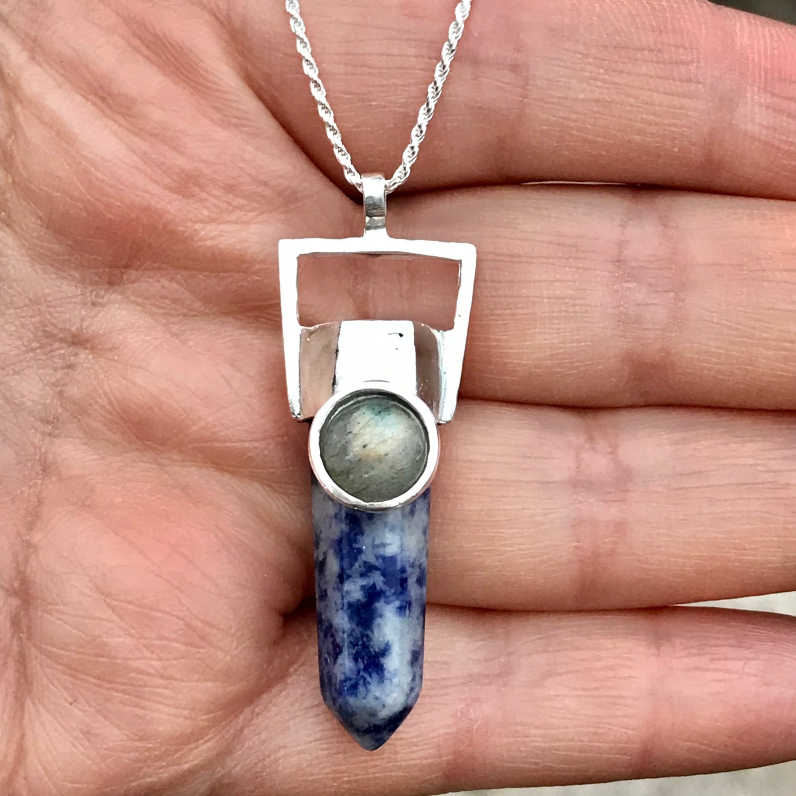 Colgante Geo Classic Sodalita