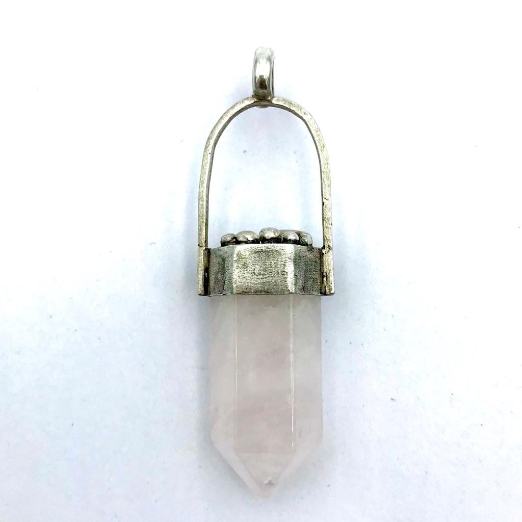 Colgante Magma Cuarzo Rosa