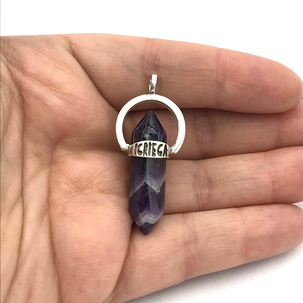 Colgante Geo Circle Labradorita