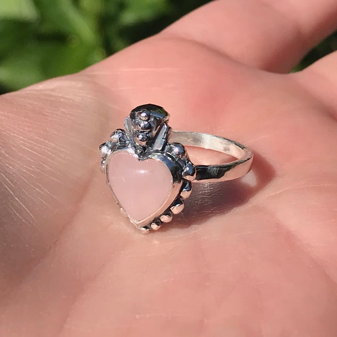 Anillo Corazón Estelar Rosa