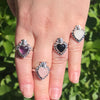 Anillo Corazón Estelar Rosa