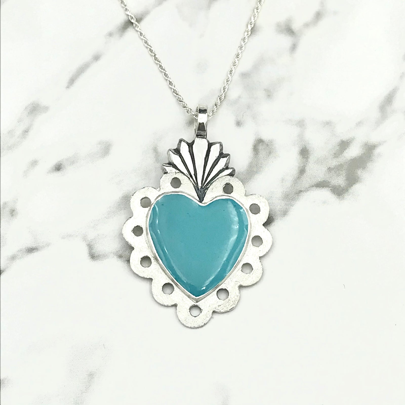 Corazón Barroco Turquesa