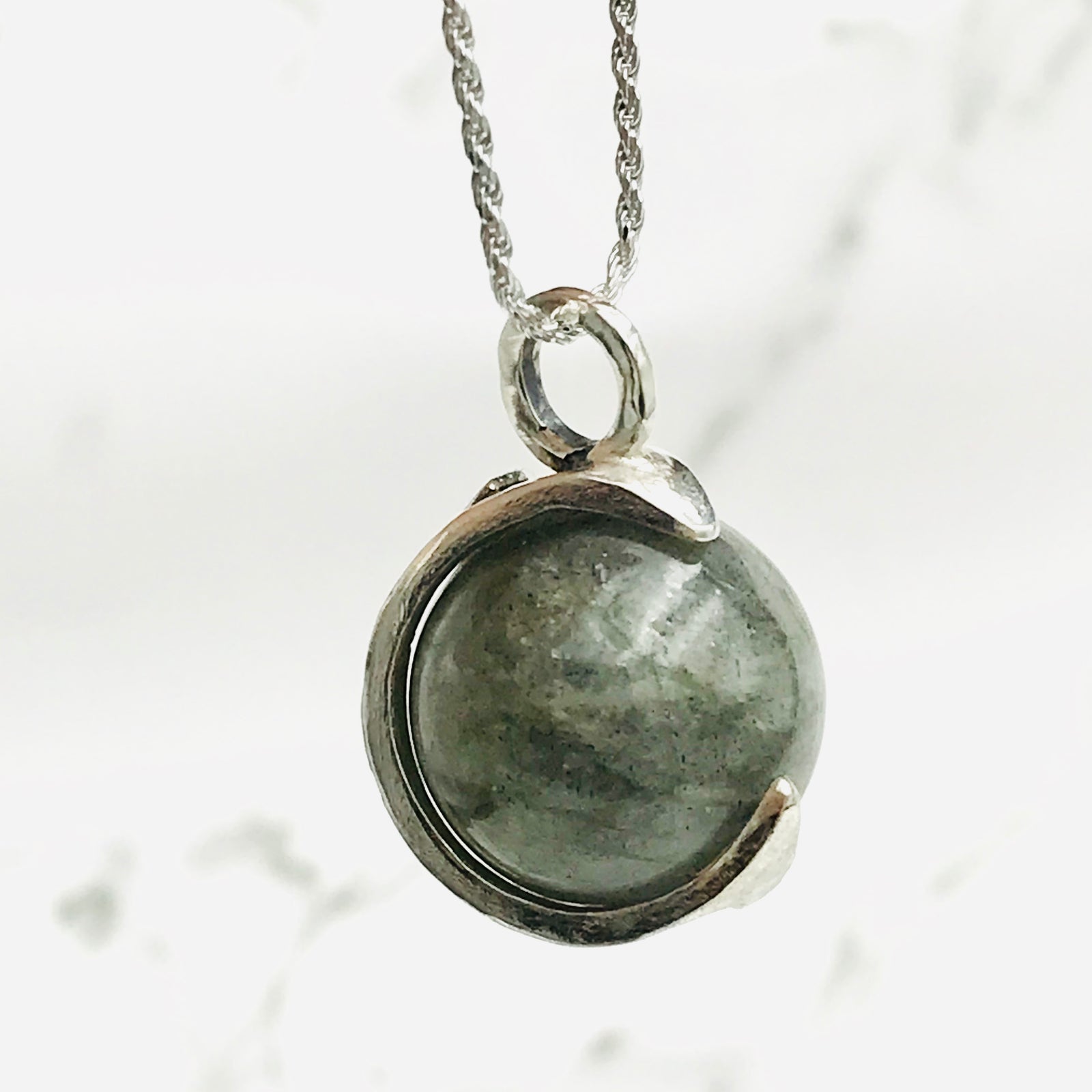 Colgante Luna Creciente Labradorita