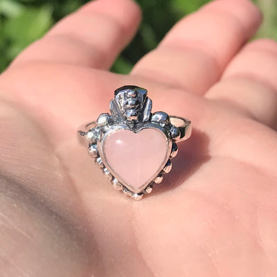 Anillo Corazón Estelar Rosa